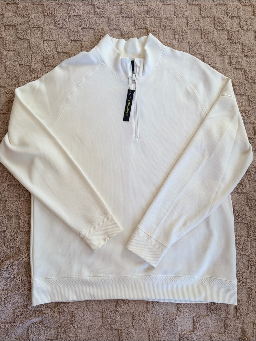 NWT Nike Golf Dri-FIT Men’s Large White 1/4 Zip Pullover BV0396-133